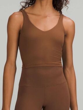 Lululemon Rust Orange Ribbed Align Tank Size 4